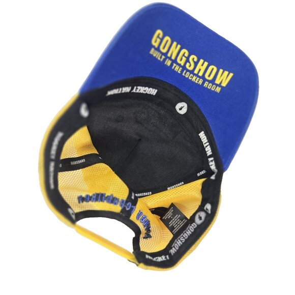 Sweden Hockey Republic Gongshow Cap Hat Blue Yellow Mesh Snapback - Picture 4 of 8